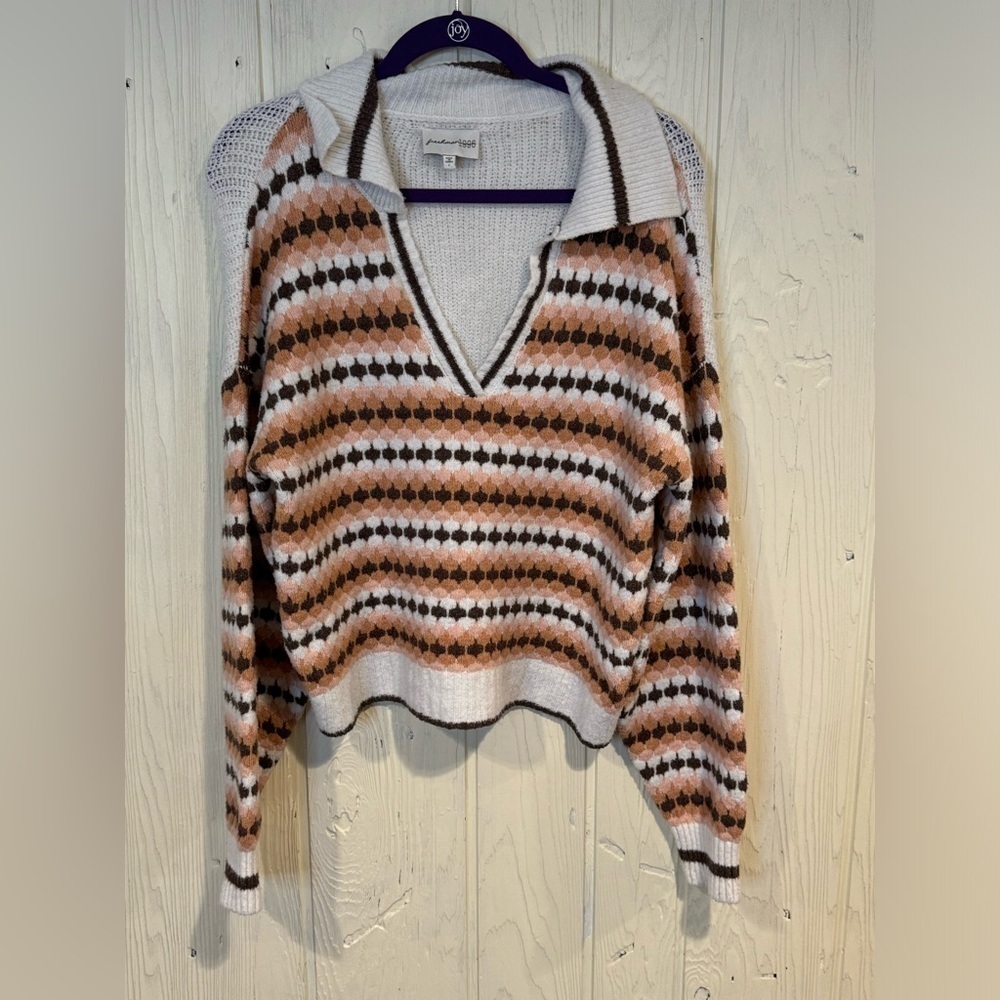 Freshman 1996 Collar V Neck Sweater, Size Large